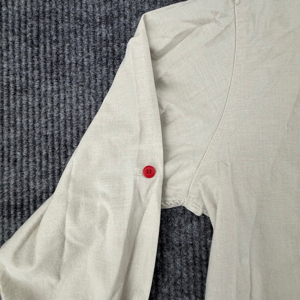 Westbound Button Down Shirt Women Size P Beige Excellent Embroidered Cottagecore - Picture 10 of 15